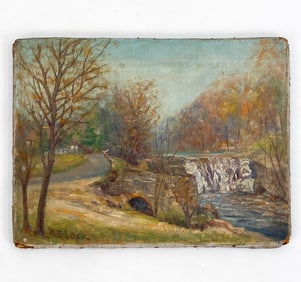 HENRY BLOCK (1875-1938) IMPRESSIONIST WATERFALL