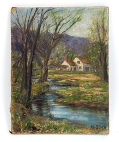 HENRY BLOCK (1875-1938) IMPRESSIONIST LANDSCAPE