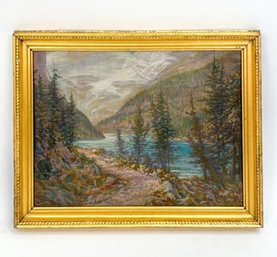 PETER ROOS (1850-1920) FOREST LANDSCAPE O/B