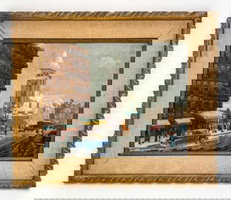 FRENCH IMPRESSIONIST CITYSCAPE O/B