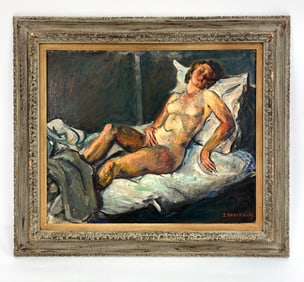 JACQUES KOSLOWSKY (1904-1993) NUDE PORTRAIT O/C
