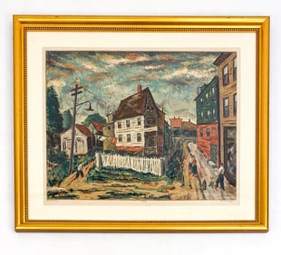 HARRY SHOULBERG SUBURBIA SERIGRAPH C. 1945