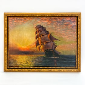 MARJORIE SMITH SEASCAPE O/C PAINTING