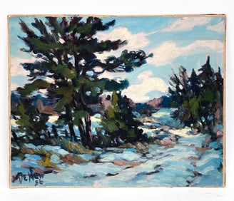 WILLIAM PHILIP DENEW WINTER LANDSCAPE 1956