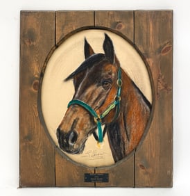 LARRY E. SHEARER HORSE PORTRAIT O/B