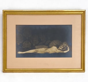 RECLINING NUDE AQUATINT