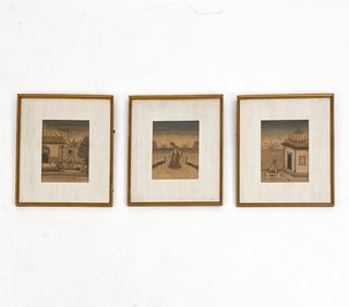 GROUPING OF ANTIQUE INDIAN MINIATURE PAINTINGS