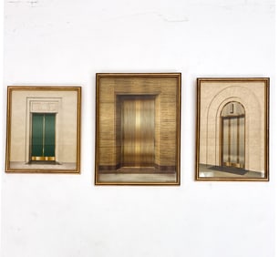 DAHLSTROM ART DECO ELEVATOR WATERCOLORS