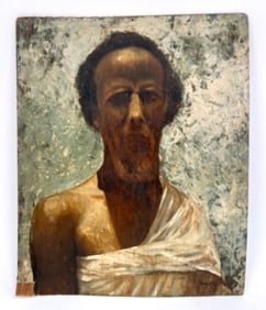 ISRAELI OIL ON BOARD PORTRAIT