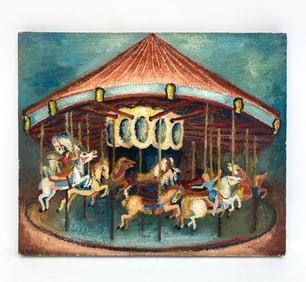 MID-CENTURY CARNIVAL SCENE O/B