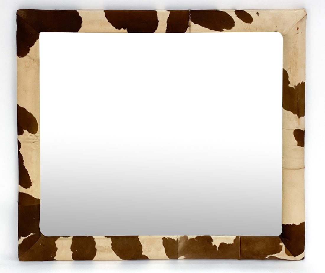 COW HIDE FRAMED MIRROR (1 of 9)