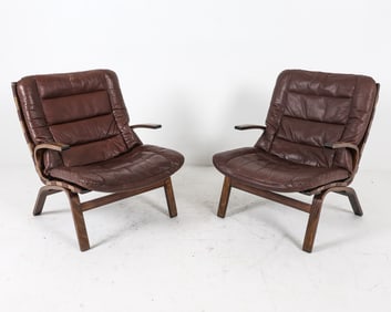 FARSTRUP DANISH MID-CENTURY LEATHER CHAIRS