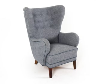 ATTR. MOGENS LASSEN DANISH WINGBACK LOUNGE CHAIR