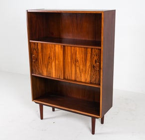 MID-CENTURY DANISH ROSEWOOD BOOKCASE CABINET