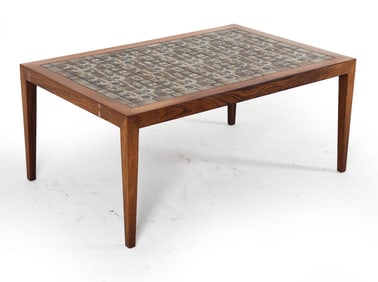 SEVERIN HANSEN ROSEWOOD & TILE COFFEE TABLE