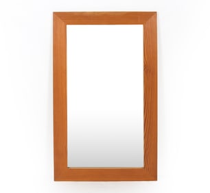 MID-CENTURY SWEDISH PINE WALL MIRROR C. 1960S