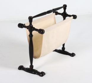 MID-CENTURY SWEDISH OAK MAGAZINE RACK C. 1960S