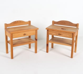 PAIR OF SWEDISH PINE NIGHTSTANDS C. 1970S