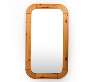 SWEDISH PINE WALL MIRROR C. 1960S