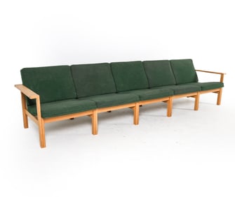 FRANCE & SON DANISH OAK MODULAR SOFA C. 1970S