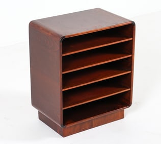 MID-CENTURY DANISH BEECH FLAT FILE SHELF C.1960S