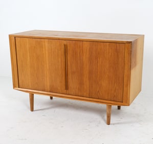 MID-CENTURY DANISH TEAK TAMBOUR SIDEBOARD C. 1960S