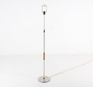 MID-CENTURY DANISH ROSEWOOD & ALUMINUM FLOOR LAMP