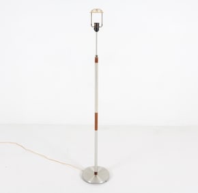MID-CENTURY DANISH ROSEWOOD & ALUMINUM FLOOR LAMP