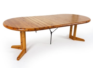 DAUMILLER STYLE DANISH PINE EXPANDING TABLE 1970S