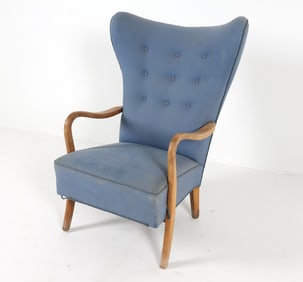 ALFRED CHRISTENSEN BEECH LOUNGE CHAIR C. 1960S