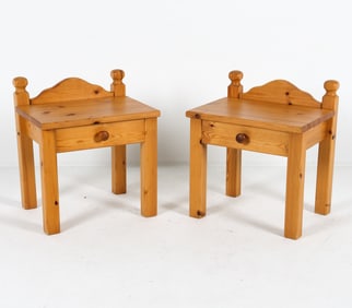 PAIR SWEDISH PINE NIGHTSTANDS C. 1960S