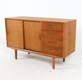 MID-CENTURY DANISH OLHOLM MOBLER TEAK SIDEBOARD
