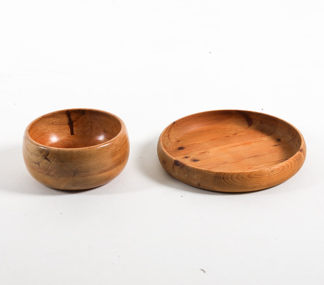 SWEDISH PINE BOWL GROUPING C. 1960S (1 of 13)