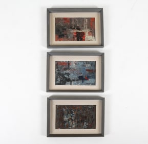 A. HANSEN (DANISH) ABSTRACT A/P PAINTINGS