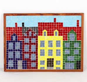 MID-CENTURY SCANDINAVIAN GLASS TILE MOSAIC