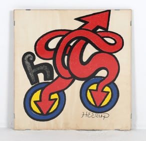 HENRY HERRUP (DANISH 1907-1993) GRAPHIC SILKSCREEN