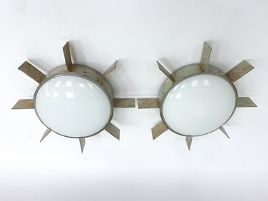 MANNER OF GIO PONTI SUN CEILING LIGHTS