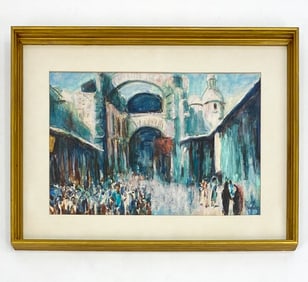 REUVEN RUBIN (1893-1974) JERUSALEM CITY SCENE