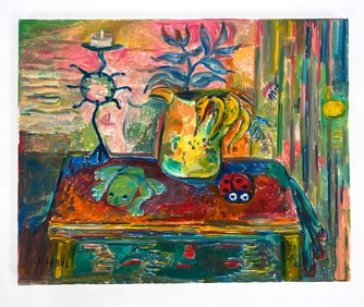 JEHUDITH SOBEL (POLISH, 1924-2012) STILL LIFE O/C