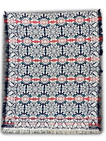 ANTIQUE AMERICAN COVERLET - J. PACKER 1839