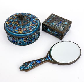 CHINESE ENAMEL GROUPING