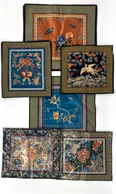 (10) CHINESE EMBROIDERED SILK PANELS