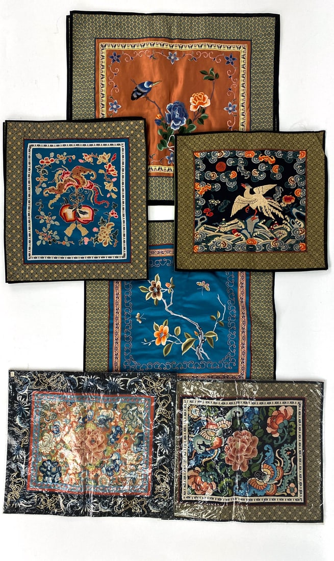 (10) CHINESE EMBROIDERED SILK PANELS (1 of 14)