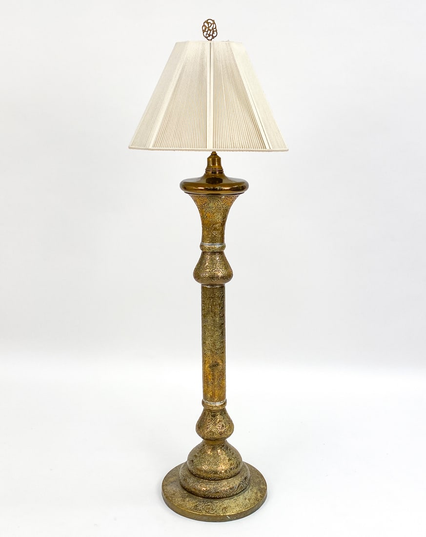 SYRIAN MOORISH BRASS FLOOR LAMP (1 of 12)