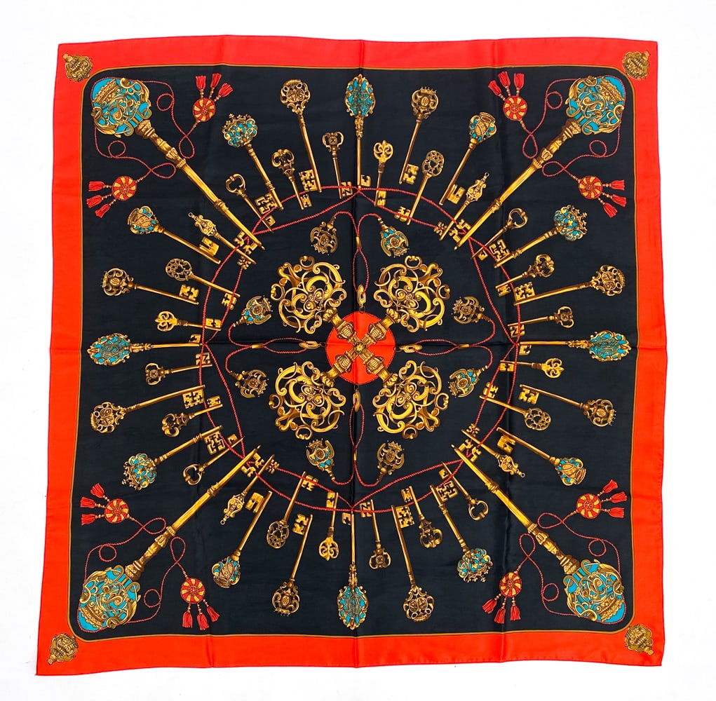 STYLE OF HERMES KEYS SILK SCARF (1 of 3)