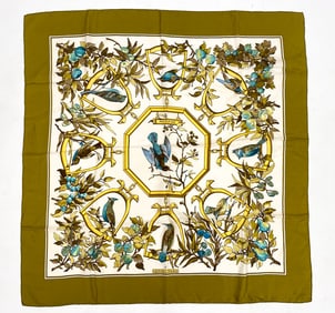 VINTAGE HERMES RAMAGE SILK SCARF