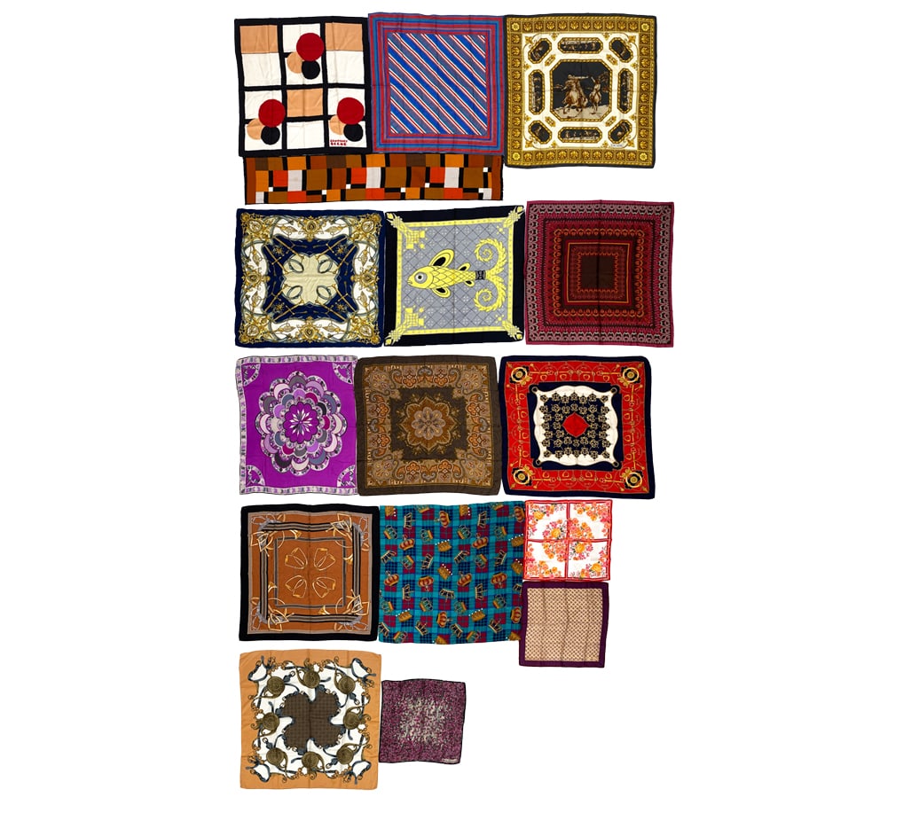 GROUPING OF ITALIAN SILK SCARVES (1 of 17)