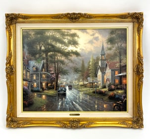 THOMAS KINKADE (1958-2012) LITHOGRAPH ON CANVAS