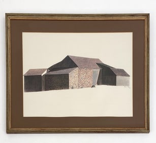 CHARLES SHEELER (1883-1965) COLORED LITHOGRAPH