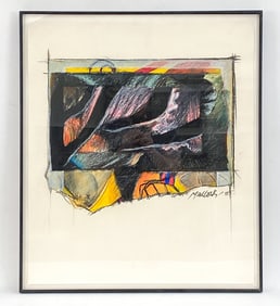 CONTEMPORARY ABSTRACT PASTEL ON PAPER